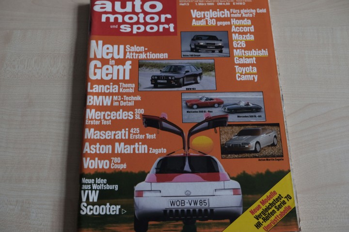 Deckblatt Auto Motor und Sport (05/1986)
